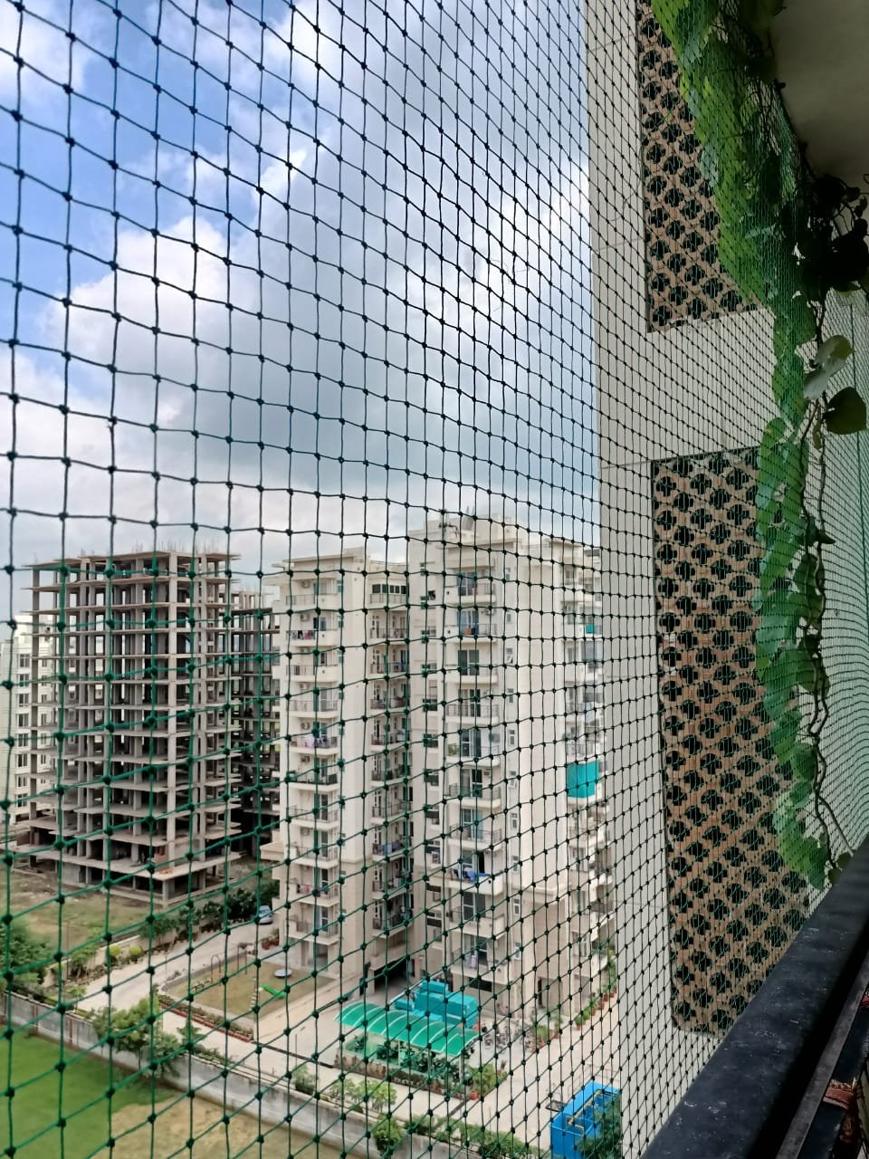 Balcony netting installation for pigeon control in Gurugram